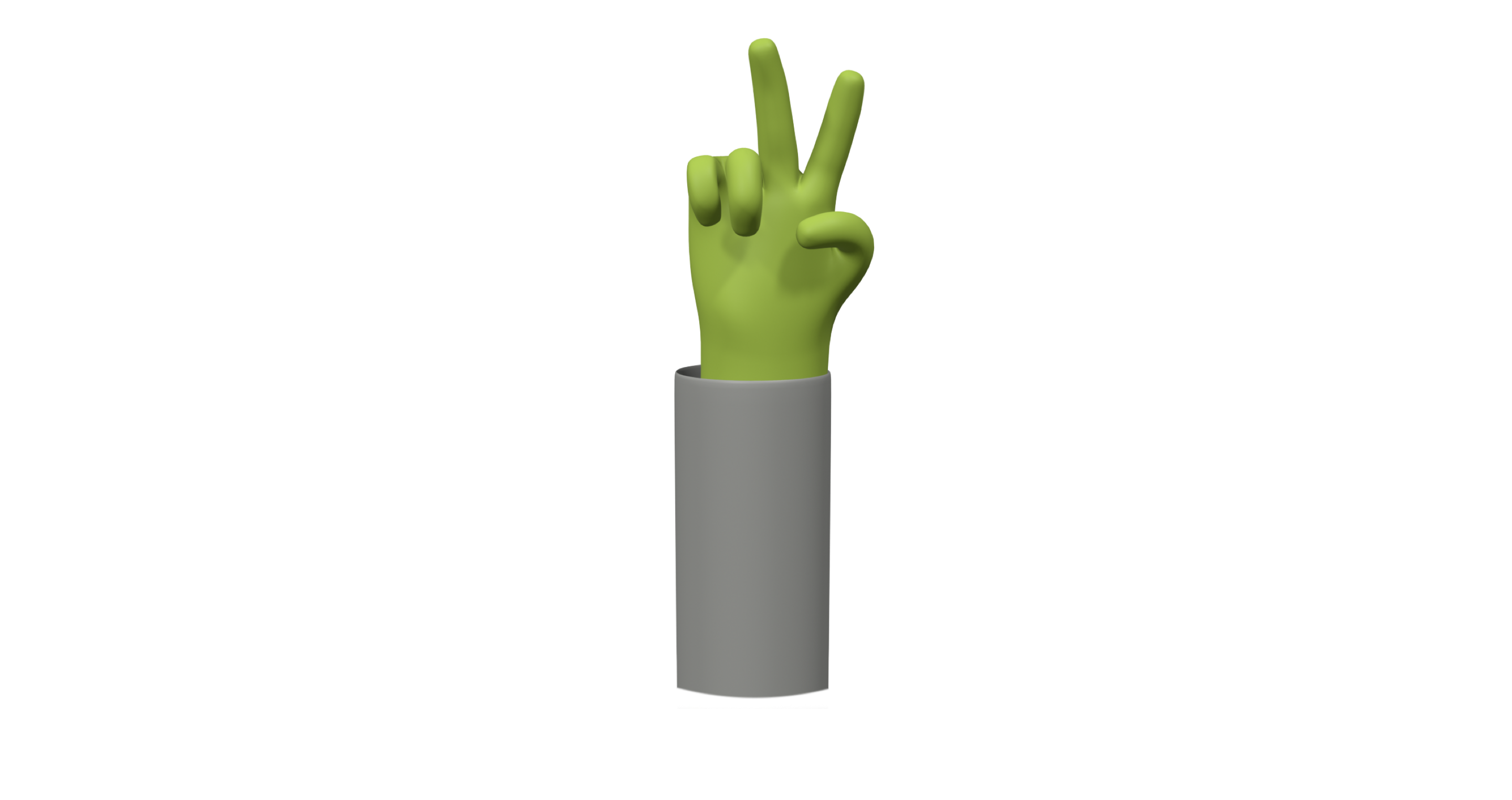 Ein Icon, das eine Hand zeigt, die gerade ein Peace-Zeichen macht.