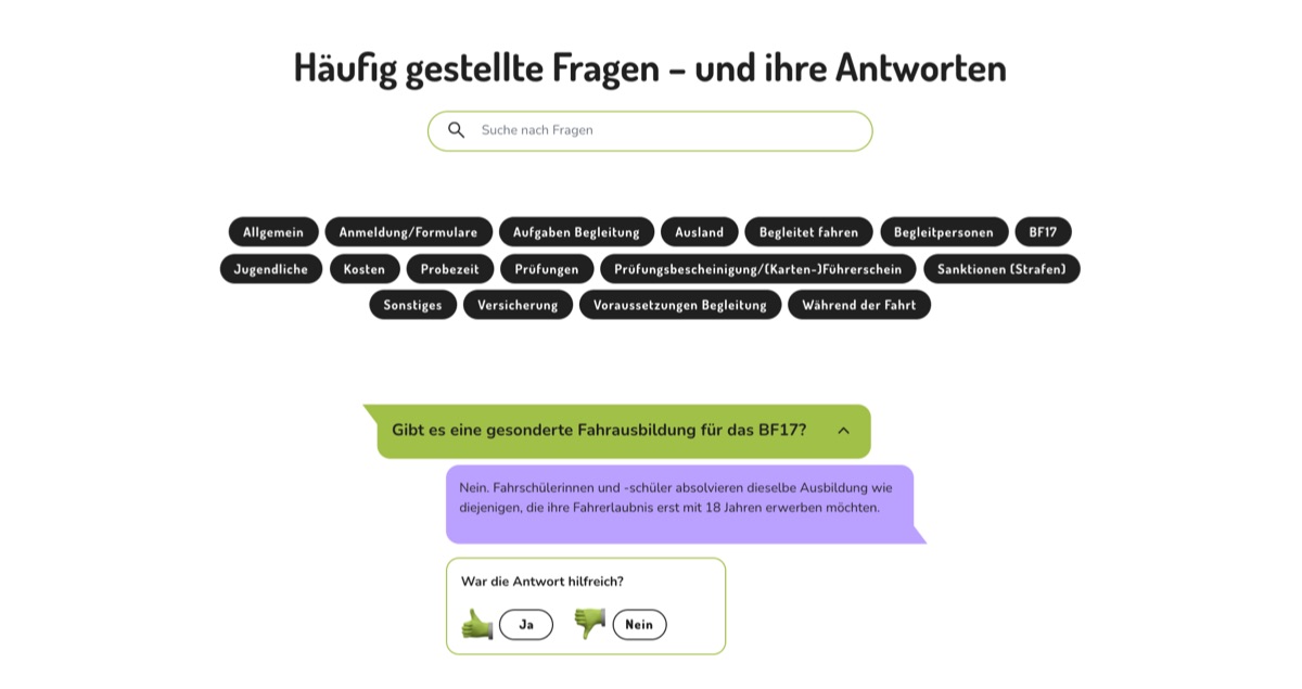 Die FAQ häufig gestellte Fragen zum BF17